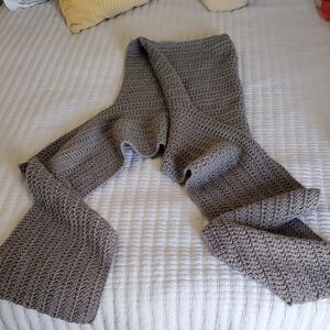 Handmade Chunky Knit Scarf in Gray
